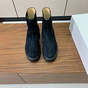 Fortok The Row Boots Suede Leather in Black - 3
