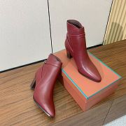 Fortok Loro Piana Felicity Ankle Boot Burgundy 7cm - 1