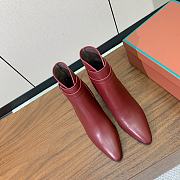 Fortok Loro Piana Felicity Ankle Boot Burgundy 7cm - 6