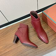 Fortok Loro Piana Felicity Ankle Boot Burgundy 7cm - 5