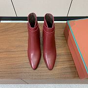 Fortok Loro Piana Felicity Ankle Boot Burgundy 7cm - 4