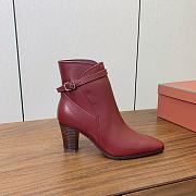 Fortok Loro Piana Felicity Ankle Boot Burgundy 7cm - 3