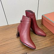 Fortok Loro Piana Felicity Ankle Boot Burgundy 7cm - 2