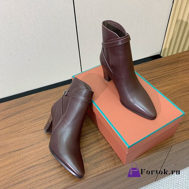 Fortok Loro Piana Felicity Ankle Boot Brown 7cm - 1