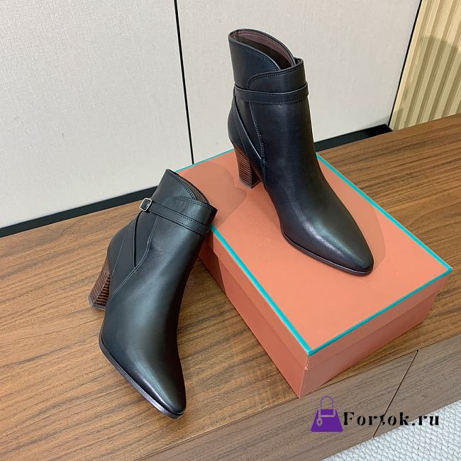 Fortok Loro Piana Felicity Ankle Boot Black 7cm - 1
