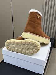 Fortok Prada Suede and Shearling Boots in cinnamon brown - 5