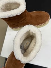 Fortok Prada Suede and Shearling Boots in cinnamon brown - 6