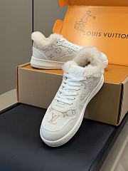 Fortok Louis Vuitton Stadium Sneaker With Fur in Beige - 6
