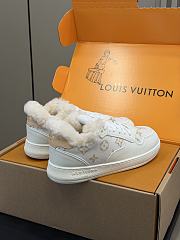 Fortok Louis Vuitton Stadium Sneaker With Fur in Beige - 4