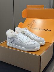 Fortok Louis Vuitton Stadium Sneaker With Fur in Lilac - 1