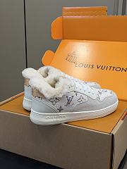 Fortok Louis Vuitton Stadium Sneaker With Fur in Lilac - 6