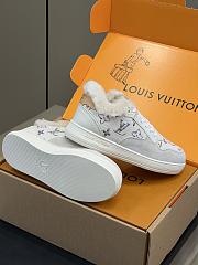 Fortok Louis Vuitton Stadium Sneaker With Fur in Lilac - 3