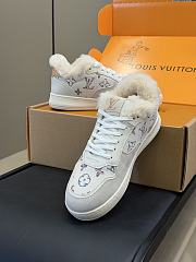 Fortok Louis Vuitton Stadium Sneaker With Fur in Lilac - 2