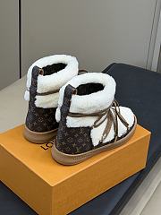 Fortok Louis Vuitton LV Cloud Lace-Up Ankle Boot sneaker in beige shearling - 3