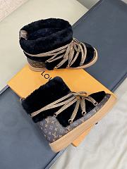 Fortok Louis Vuitton LV Cloud Lace-Up Ankle Boot sneaker in Black shearling - 4