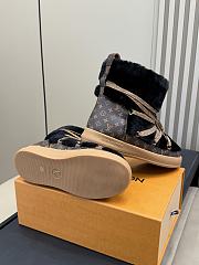 Fortok Louis Vuitton LV Cloud Lace-Up Ankle Boot sneaker in Black shearling - 5