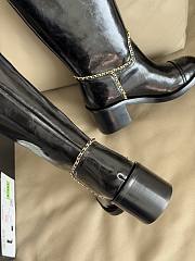 Fortok Chanel Knee-High Boots Black - 4