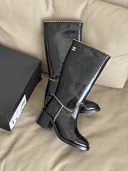 Fortok Chanel Knee-High Boots Black - 6