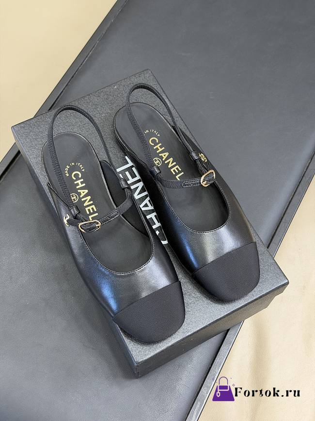 Fortok Chanel slingback shoes Black - 1