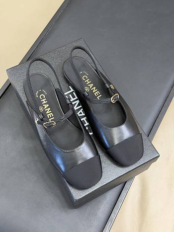 Fortok Chanel slingback shoes Black
