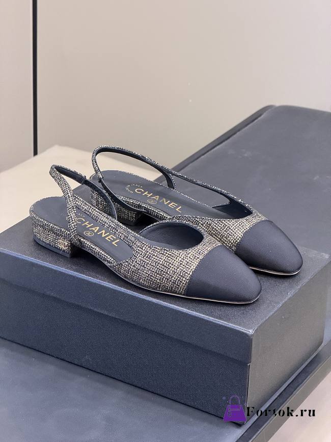 Fortok Chanel Slingback Tweed  - 1