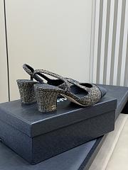 Fortok Chanel sling back high heel Tweed  - 6