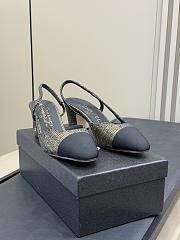 Fortok Chanel sling back high heel Tweed  - 4