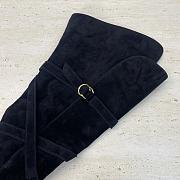 Fortok YSL Saint Laurent Black Suede Knee Length Boots 9.5cm - 6