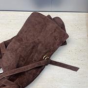 Fortok YSL Saint Laurent Brown Suede Knee Length Boots 9.5cm - 3