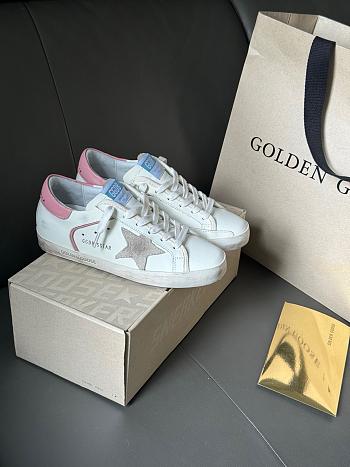 Fortok Golden Goose Super-Star Sneaker White With Pink/Blue