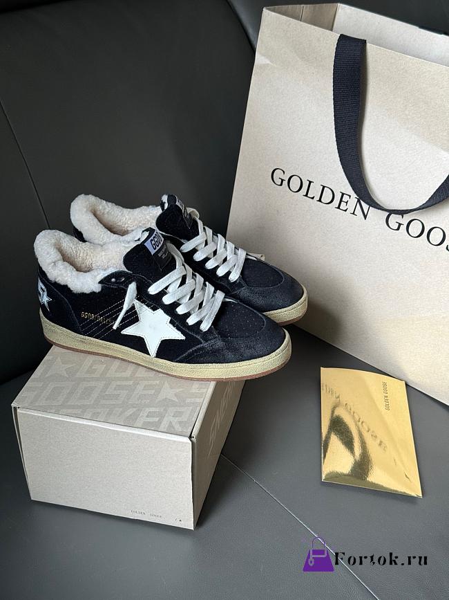 Fortok Golden Goose Super-Star Sneaker With Fur Black - 1