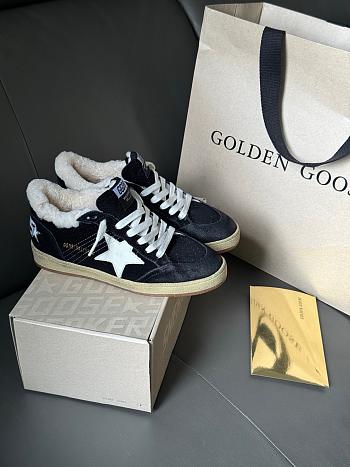 Fortok Golden Goose Super-Star Sneaker With Fur Black