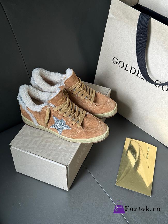 Fortok Golden Goose Super-Star Sneaker With Fur Brown - 1