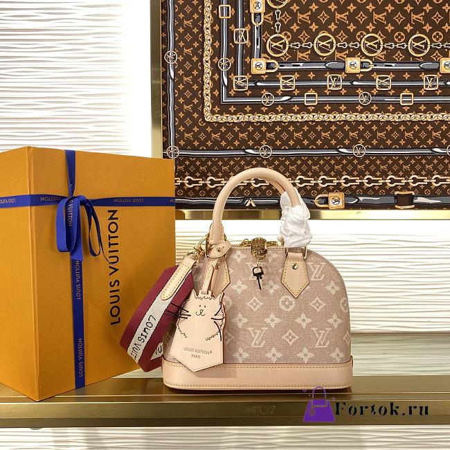 Fortok Louis Vuitton Alma BB Travels With Grace Coddington 23.5 x 17.5 x 11.5 cm - 1