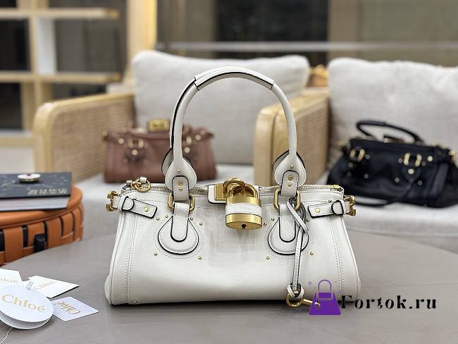 Fortok Chloé Paddington bag in white 36*18*18cm - 1