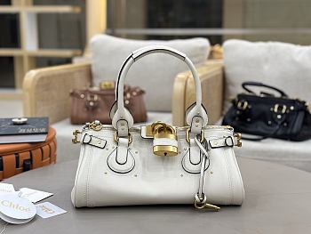 Fortok Chloé Paddington bag in white 36*18*18cm