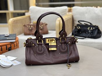 Fortok Chloé Paddington bag in Burgundy 36*18*18cm