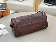 Fortok Chloé Paddington bag in Burgundy 36*18*18cm - 3