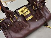 Fortok Chloé Paddington bag in Burgundy 36*18*18cm - 6