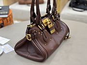 Fortok Chloé Paddington bag in Burgundy 36*18*18cm - 4
