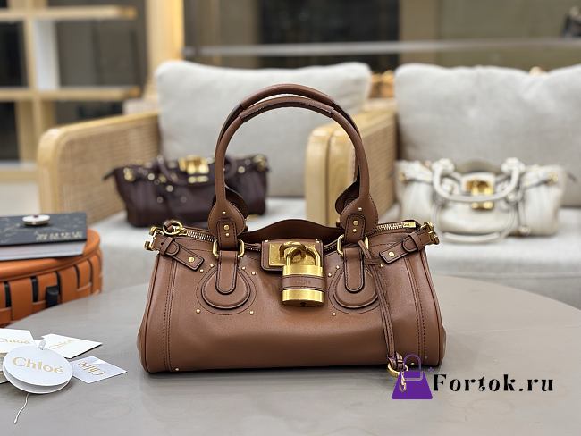 Fortok Chloé Paddington bag in Brown 36*18*18cm - 1
