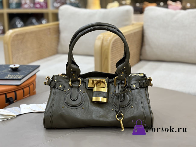 Fortok Chloé Paddington bag in Green 36*18*18cm - 1