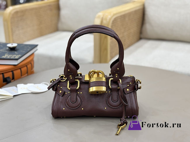 Fortok Chloé Paddington small bag in Burgundy 26*12*12cm - 1