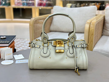 Fortok Chloé Paddington bag in Aqua Grey 36*18*18cm