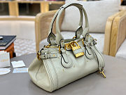 Fortok Chloé Paddington bag in Aqua Grey 36*18*18cm - 5