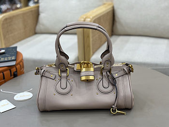 Fortok Chloé Paddington bag in Taupe Beige 36*18*18cm