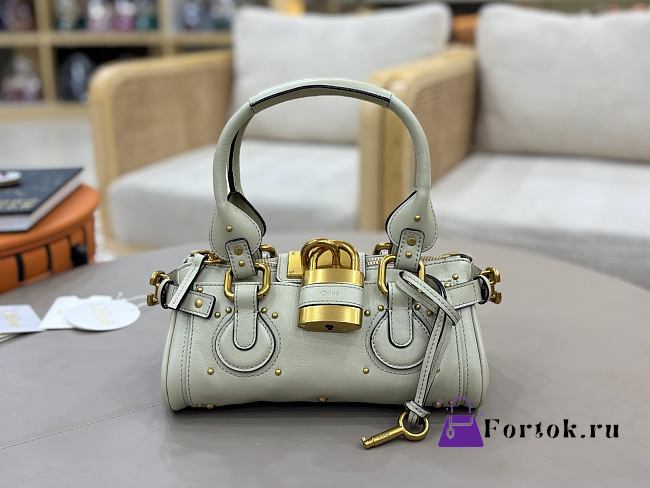 Fortok Chloé Paddington small bag in Aqua Grey 26*12*12cm - 1