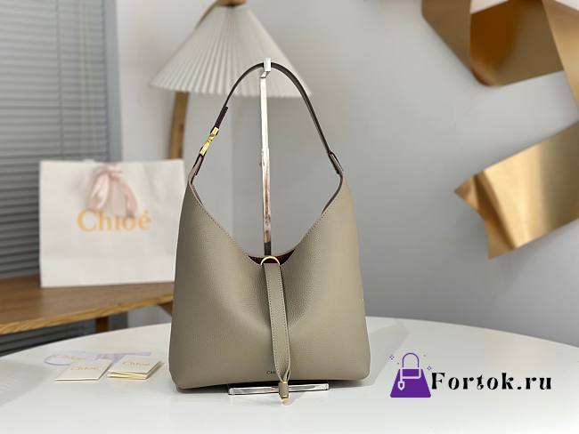 Fortok Chloe Marcie hobo bag Motty Grey 28*21*10cm - 1