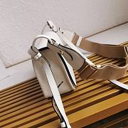 Fortok Prada White Leather Shoulder Bag 24x15x8CM  - 2