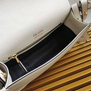 Fortok Prada White Leather Shoulder Bag 24x15x8CM  - 3